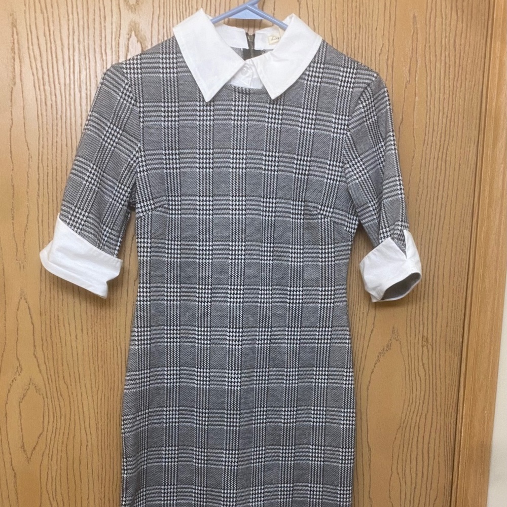 Kingston Grey Houndstooth Dress